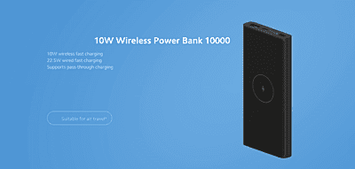 Xiaomi 10W Wireless Power Bank 10000