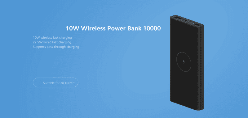 Xiaomi 10W Wireless Power Bank 10000 Xiaomi 10W Wireless Power Bank 10000